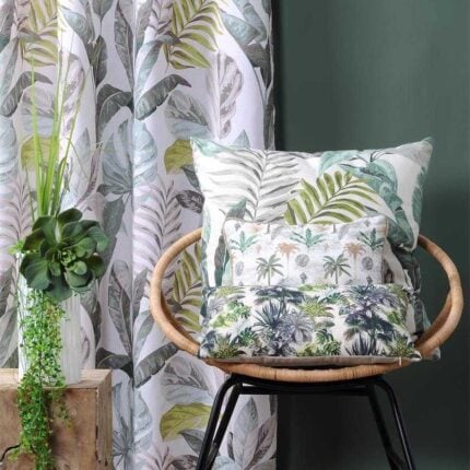 Rideau coton « Calathea » 140x250cm Celadon