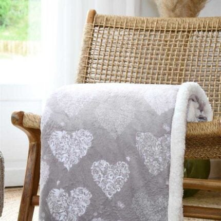 Plaid doux "Adelaïde" 130x160cm Beige