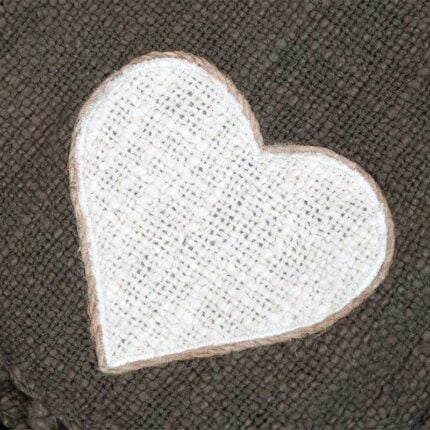 Jeté de canapé coton "Happy" 125 x 150 cm Taupe