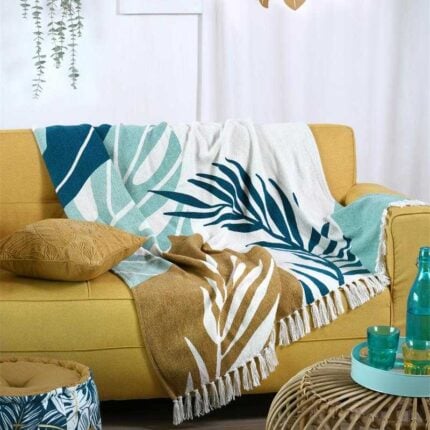 Plaid déco coton « Aloha » 125x150cm Multicolore