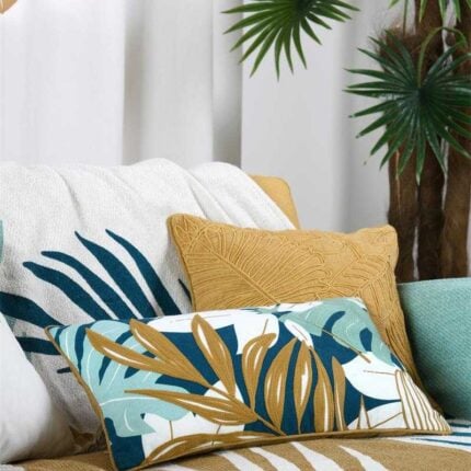 Coussin Déco "Aloha" 30x50cm Bleu