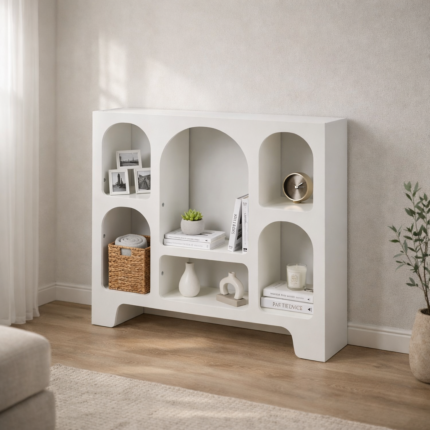Étagère Organique 6 Niches "Alegra" 90cm Blanc