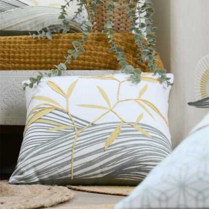 Coussin coton «Yuki» 40x40cm Ecru