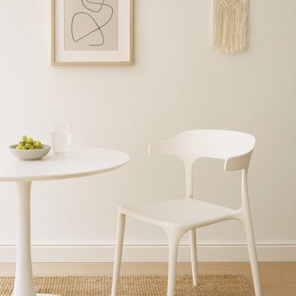 Chaise Design "Jamy" 77cm Blanc