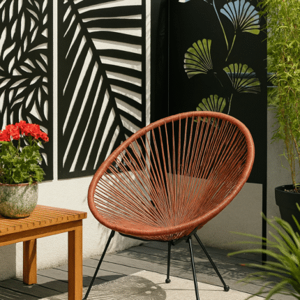 Fauteuil Design En Résine "Cabana" 90cm Terracota