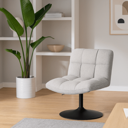 Fauteuil Pivotant Design "Anton" 89cm Gris