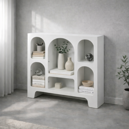 Étagère Organique 6 Niches "Alegra" 90cm Blanc
