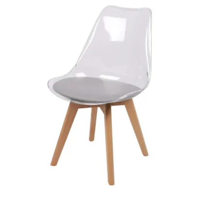 Chaises Translucides Design "Joie" 82 Cm Gris