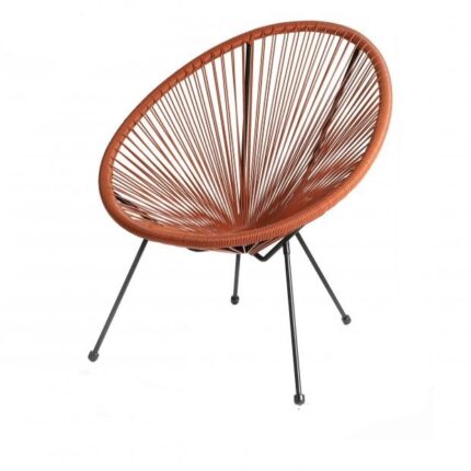 Fauteuil Design En Résine "Cabana" 90cm Terracota