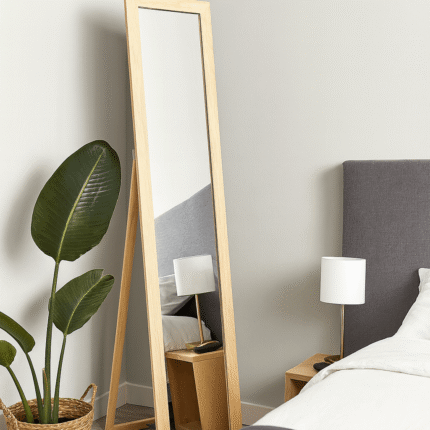Miroir Sur Pied Design "Kenza" 160 cm Naturel