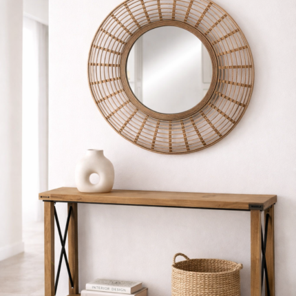 Miroir En Bambou "Rosa" 80cm Naturel