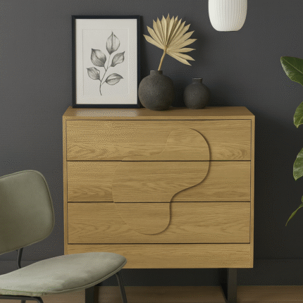 Commode 3 Tiroirs "Calypso" 90cm Marron