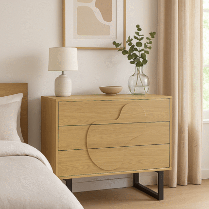 Commode 3 Tiroirs "Calypso" 90cm Marron