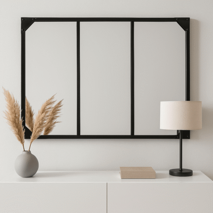 Miroir Rectangulaire Métal "Indus" 75cm Noir