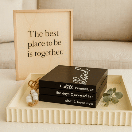 Livres Factice en Bois "Blessed" 20cm Multicolore