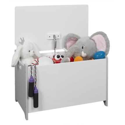 Coffre à Jouets en Bois "Stars" 60cm Gris