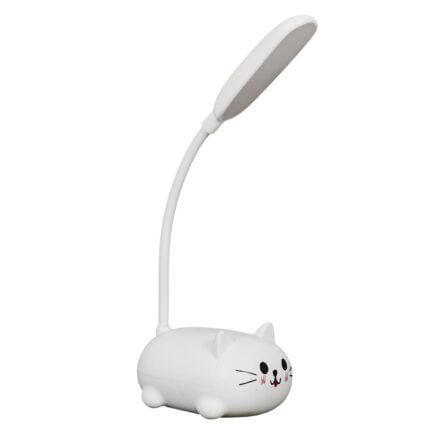 Veilleuse Enfant à LED "Chat" 22cm Blanc