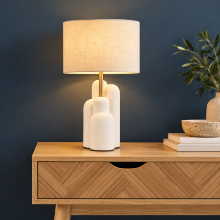 Lampe à Poser "Dune" 45cm Blanche