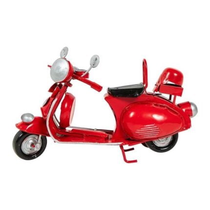Déco à Poser en Métal "Scooter" 20cm Rouge