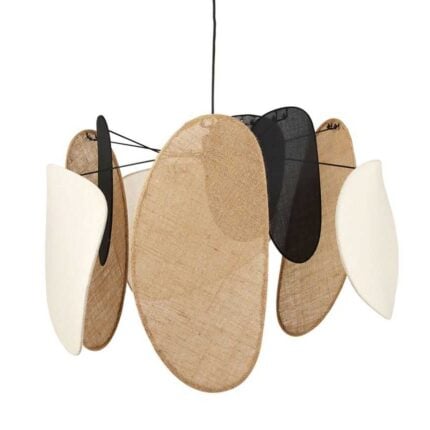 Suspension Lin Jute "Almeria" 68cm Beige & Marron