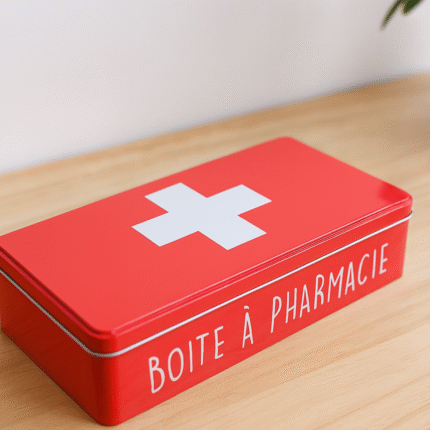 Boîte à Pharmacie en Métal 32cm Rouge