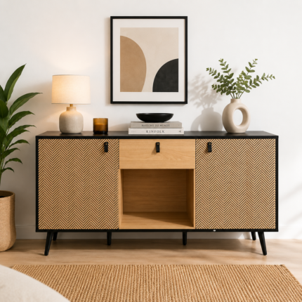 Buffet Design "Chelsea" 150cm Noir