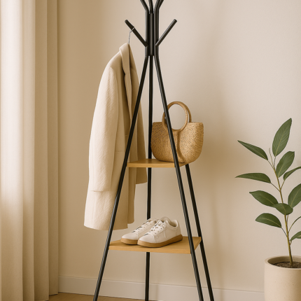 Porte-Manteaux Etagère «6 Patères» 180cm