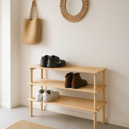Range Chaussures Bambou "Wood" 75cm Naturel