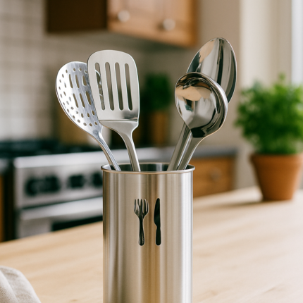 Lot de 4 Ustensiles Inox "Lyne" 20cm Argent