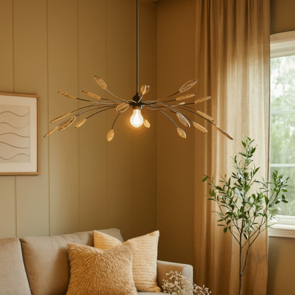 Suspension Métal et Corde "Ellisse" 85cm Naturelle