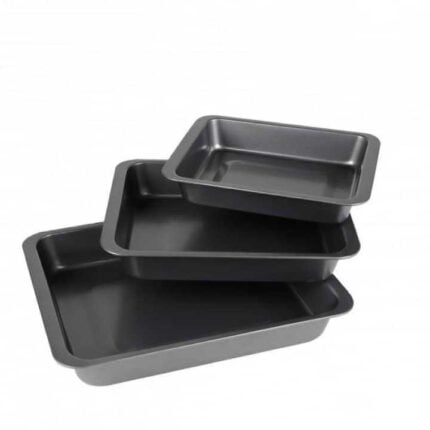 Lot de 3 Plats à Four "Fourneau" 38cm Noir