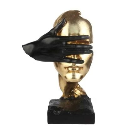 Sculpture Masque "Myst" 30cm Doré