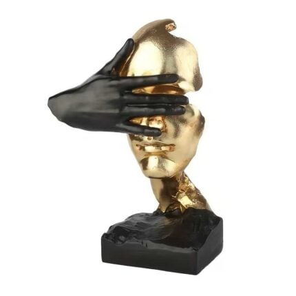 Sculpture Masque "Myst" 30cm Doré