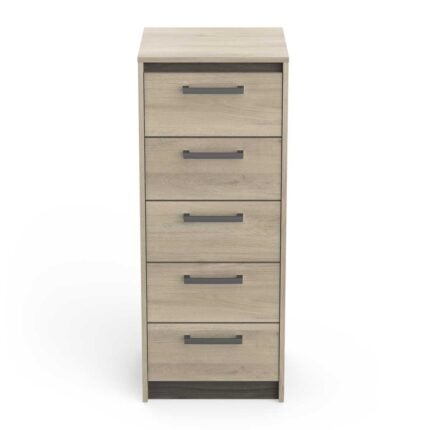 Commode 5 Tiroirs "Watson" 108cm Chêne