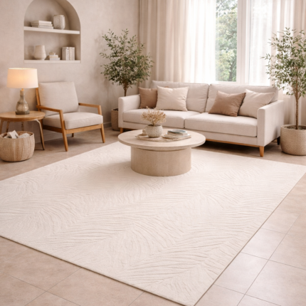 Tapis Déco En Relief "Ankara" 160x230cm Naturel