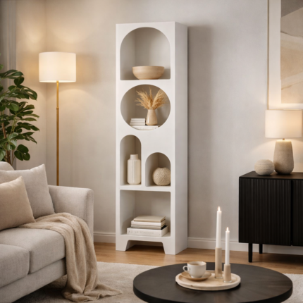 Étagère Organique 5 Niches "Alegra" 180cm Blanc