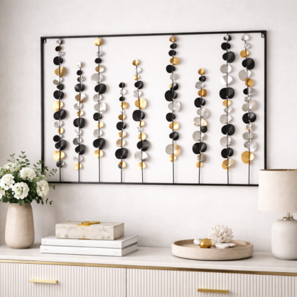 Décoration Murale Métal "Fleuries" 100cm Multicolore