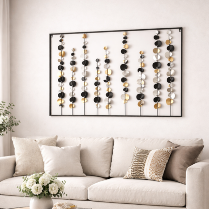 Décoration Murale Métal "Fleuries" 100cm Multicolore