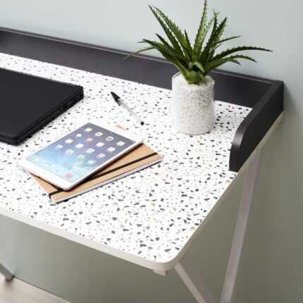 Bureau Design "Terrazzo" 80cm Bleu