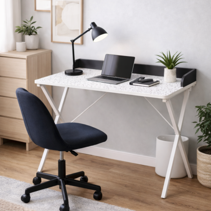 Bureau Design "Terrazzo" 80cm Bleu