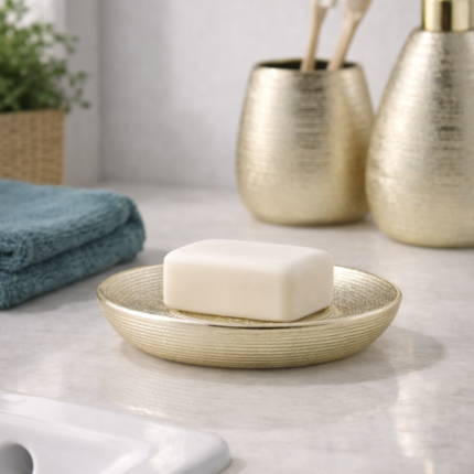 Porte Savon Déco "Trésor" 11cm Or