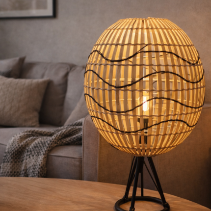 Lampe en Rotin "Soie" 60cm Naturel