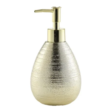 Distributeur de Savon En Grès "Trésor" 17cm Or