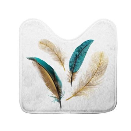 Tapis Contour WC "Plumiss" 45x45cm Blanc