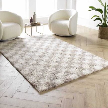 Tapis Déco "Damero" 160x230cm Beige