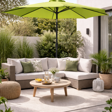 Parasol Inclinable "Sundaes" 300cm Vert Anis