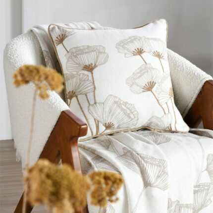 Coussin déco coton «Oriana» 45x45cm Naturel