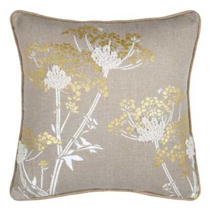Coussin déco coton «Oriana» 40x40cm Taupe