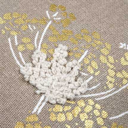 Coussin déco coton «Oriana» 40x40cm Taupe