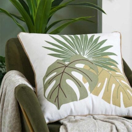 Coussin Déco "Cambodge" 50X50cm Vert